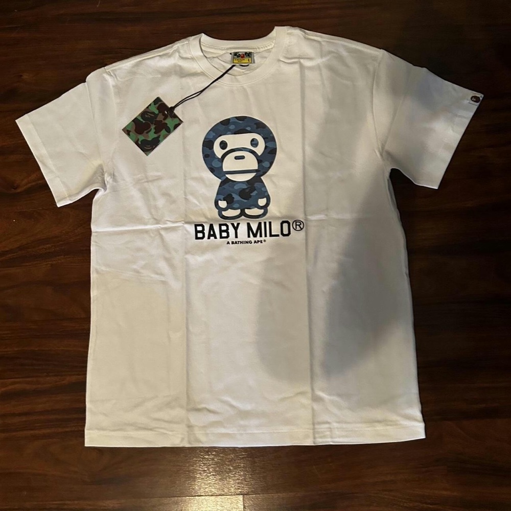 Bape White Baby Milo Kids T-Shirt